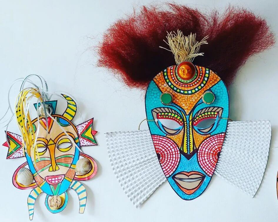 Mus kralen bijeenkomst Exotische maskers knutselen - maskers uit de hele wereld